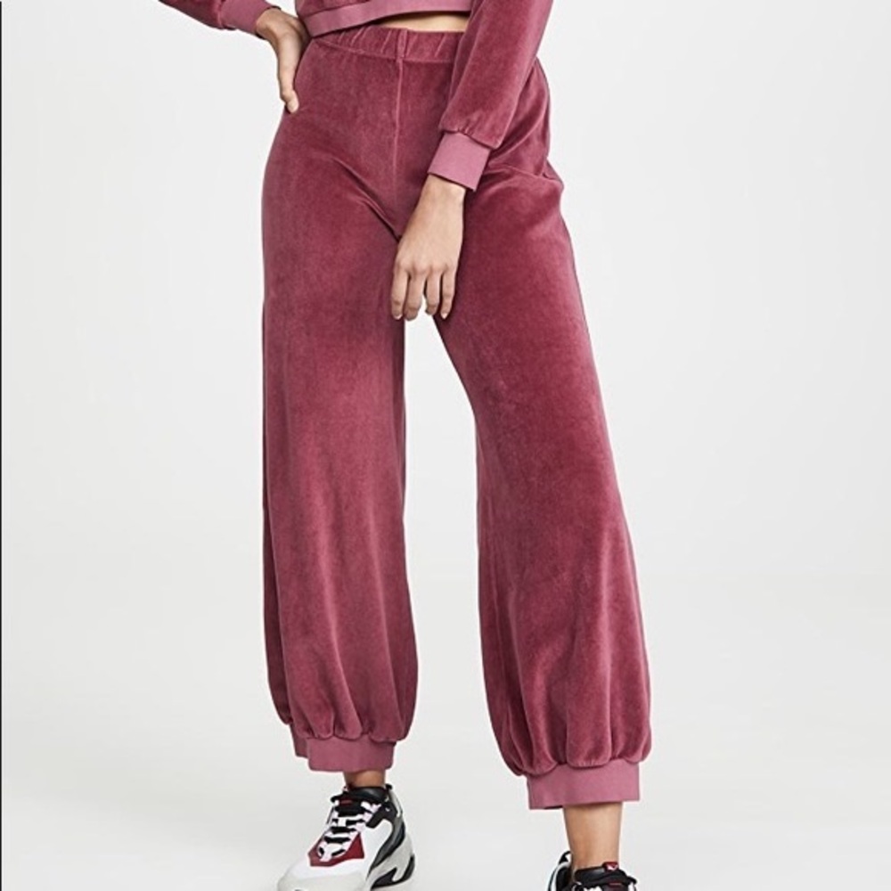 Suzi Kondi Rose Velvet Balloon Pants
